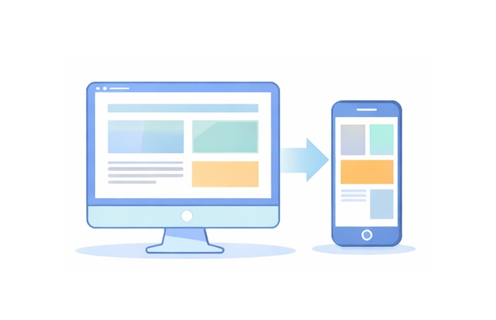 PCサイト→スマホサイト自動変換『movo』のイメージ