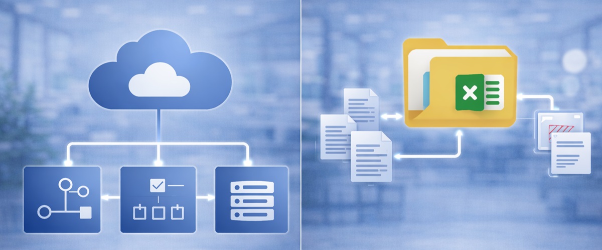SaaS導入と現場運用をイメージした画像