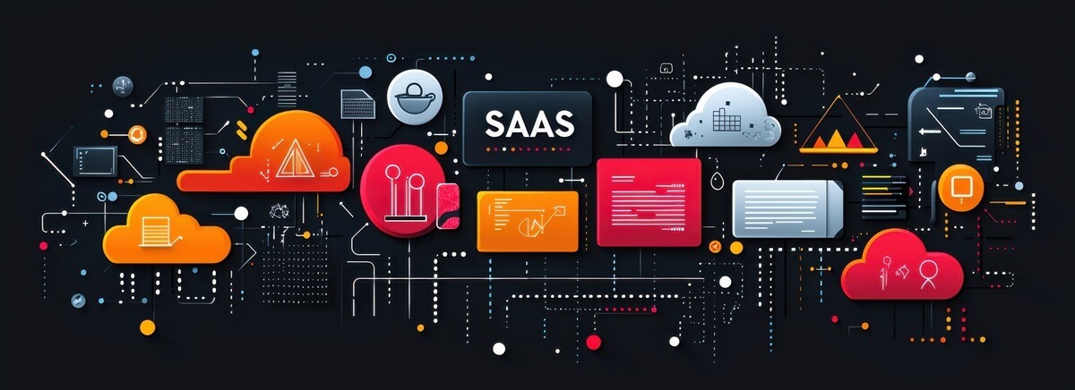 SaaSとカスタムWebシステムのイメージ