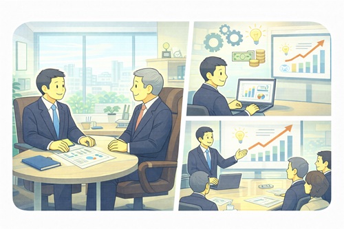 コンサルティング会社向けWebシステムのイメージ