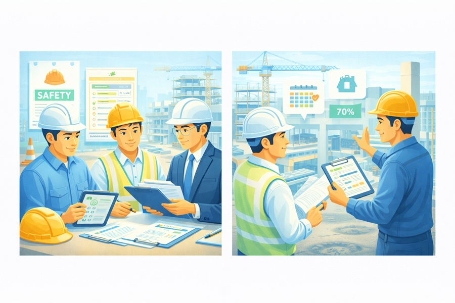 建設現場の安全書類・協力会社管理と現場進捗の見える化