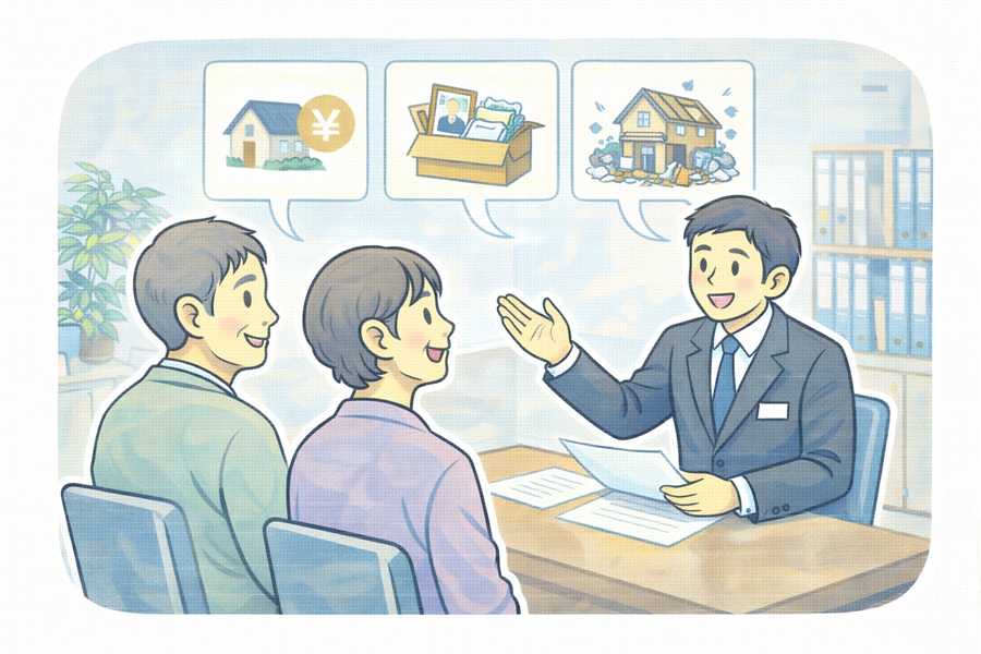 相続・不動産・遺品整理・解体の相談入口をまとめる周辺相談ワンストップフォーム