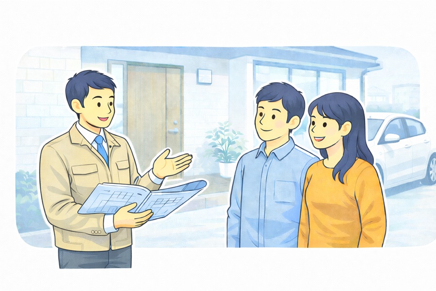 施主向けの進捗共有・資料承認と点検履歴を案件単位で見返せる